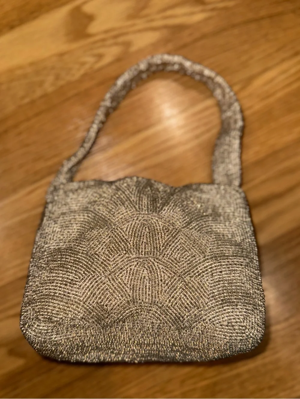 Vintage Walborg Silver Beaded Evening Bag